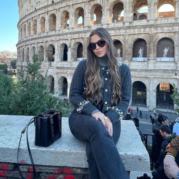 ZARA PEARL KNIT CARDIGAN - Picture 5 of 6